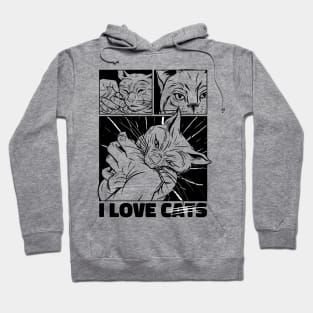 Cat bite comic Hoodie